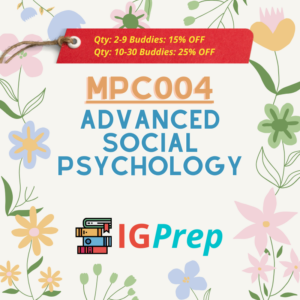 MPC-004 Advanced Social Psychology for IGNOU MA Psychology(MAPC)