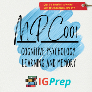 MPC001-Cognitive Psychology-Learning and Memory for IGNOU MA Psychology(MAPC)