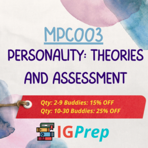 MPC003-Personality Theories and Assessment for IGNOU MA Psychology(MAPC)