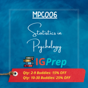 MPC006-Statistics in Psychology for IGNOU MA Psychology(MAPC)