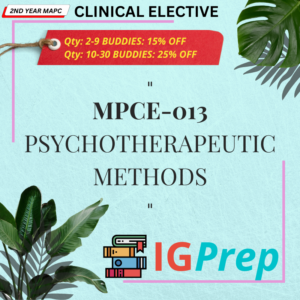 MPCE013-Psychotherapeutic Methods