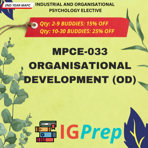 Mpce033-Organisational Development (Od) For Ignou Ma Psychology(Mapc)